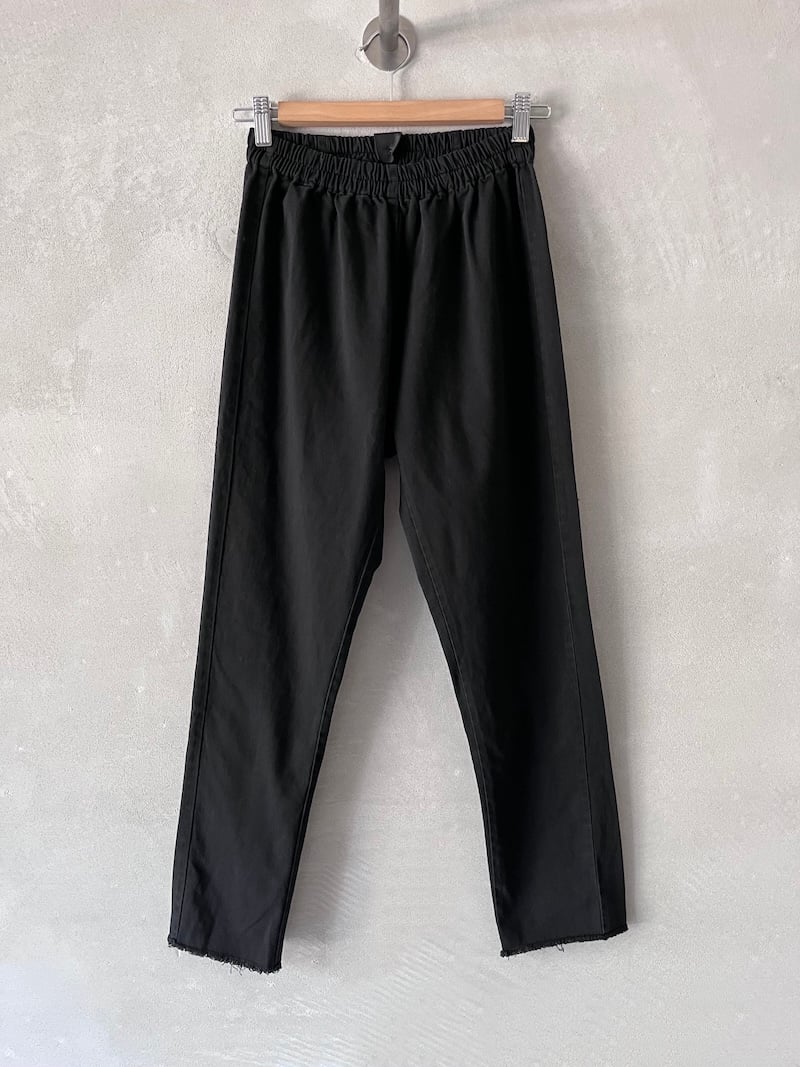 pantaloni cotone elasticizzato elastico vita nero serie numerica
