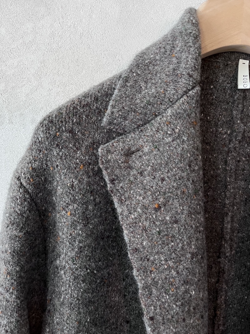 cappotto oversize lana cashmere yak grigio melange boboutic 2