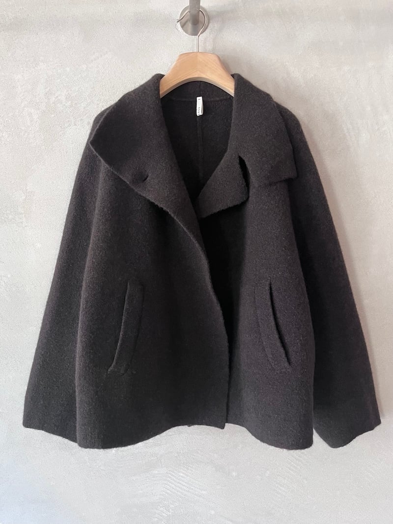 giacca oversize lana yak marrone boboutic