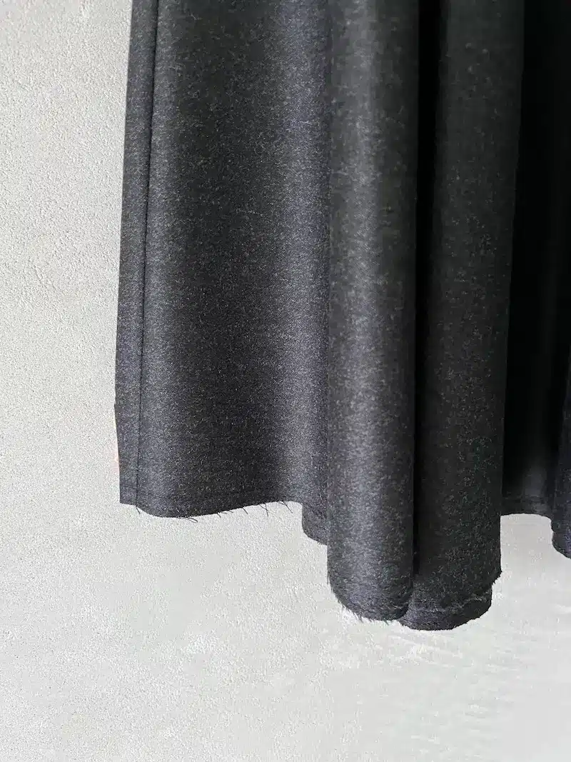 gonna lunga a ruota lana peso leggero grigio antracite barbara tani