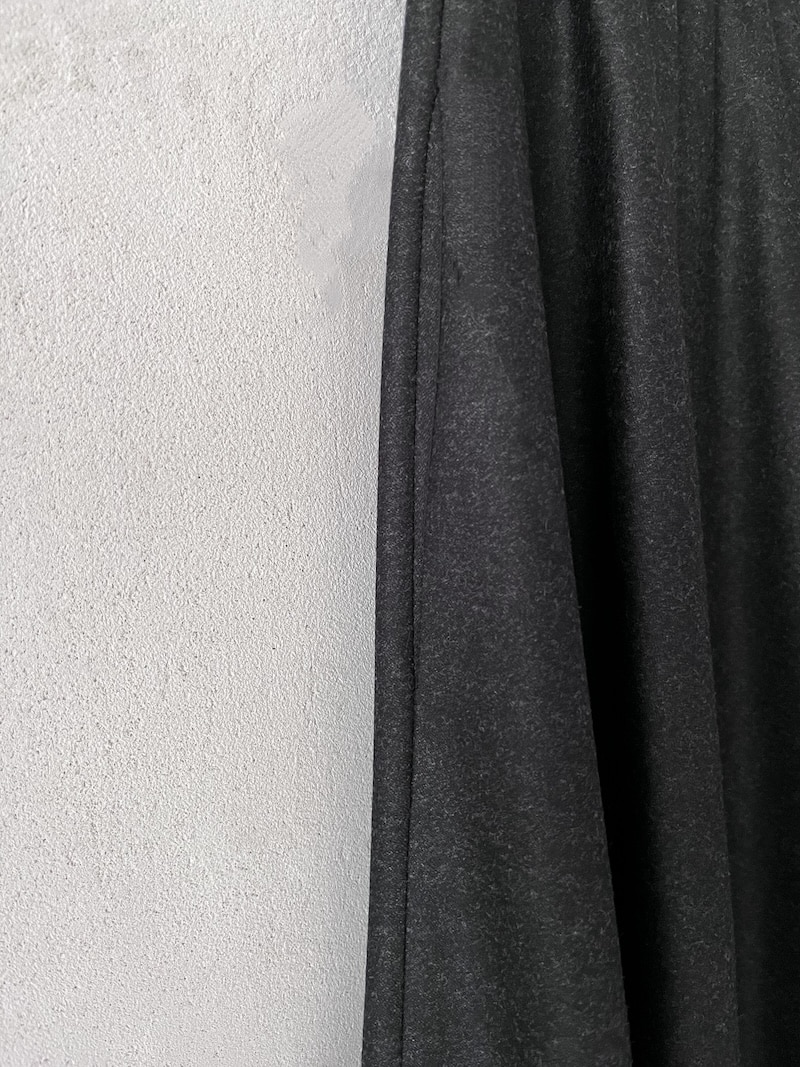 gonna lunga a ruota lana peso leggero grigio antracite barbara tani