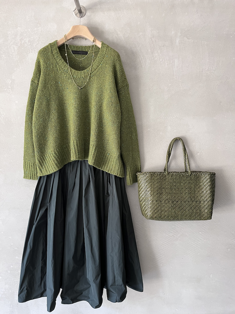 green cahsmere sweater marina lari