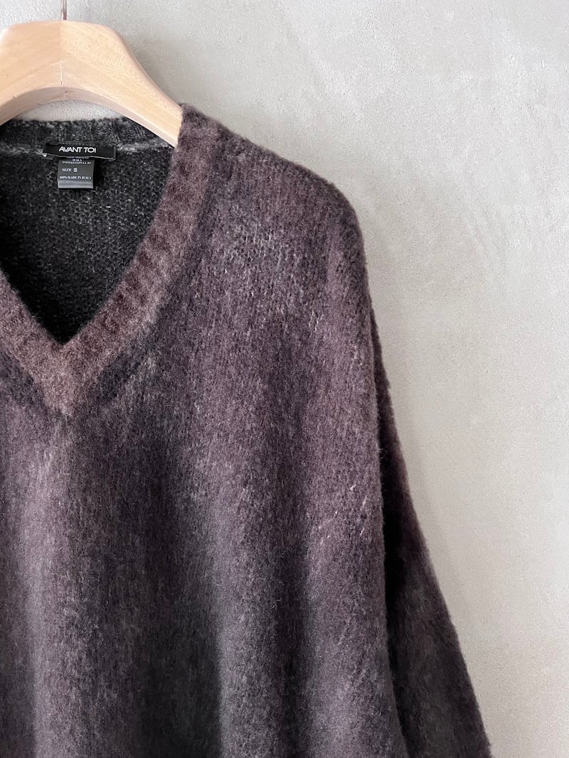 maglia over boxi cashmere seta marrone avant toi 1