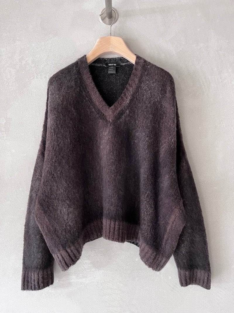 maglia over boxi cashmere seta marrone avant toi