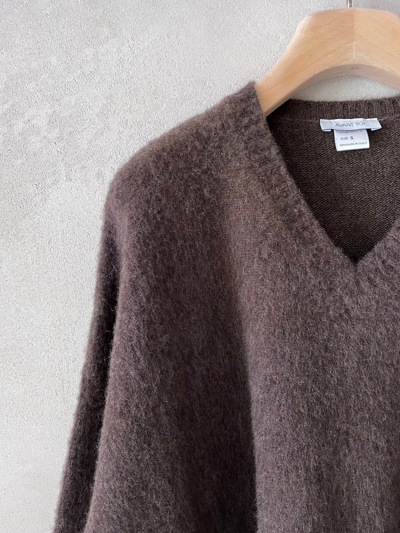 maglia over boxi marrone cashmere avant toi 2