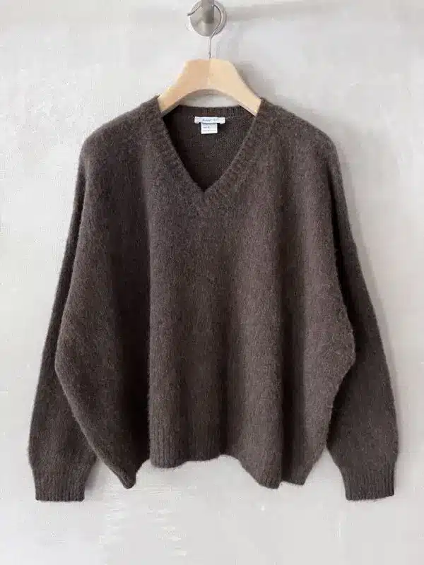 maglia over boxi marrone cashmere avant toi