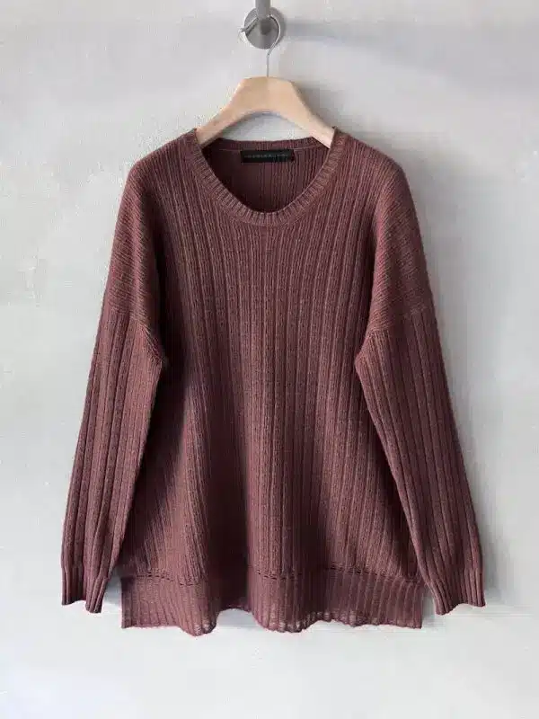 maglia oversize cashmere leggero delavè ruggine marina lari