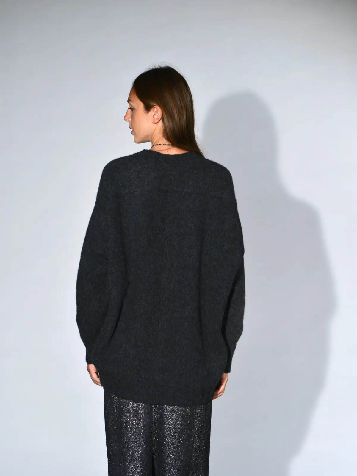 maglione over lana cashmere grigio antracite avant toi 3