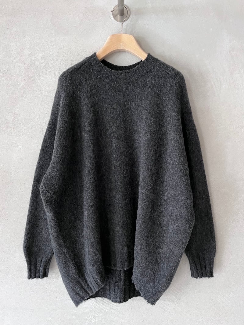 maglione over lana cashmere grigio antracite avant toi