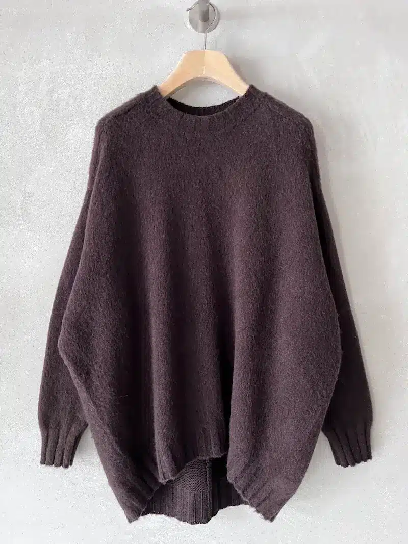 maglione over lana cashmere marrone avant toi