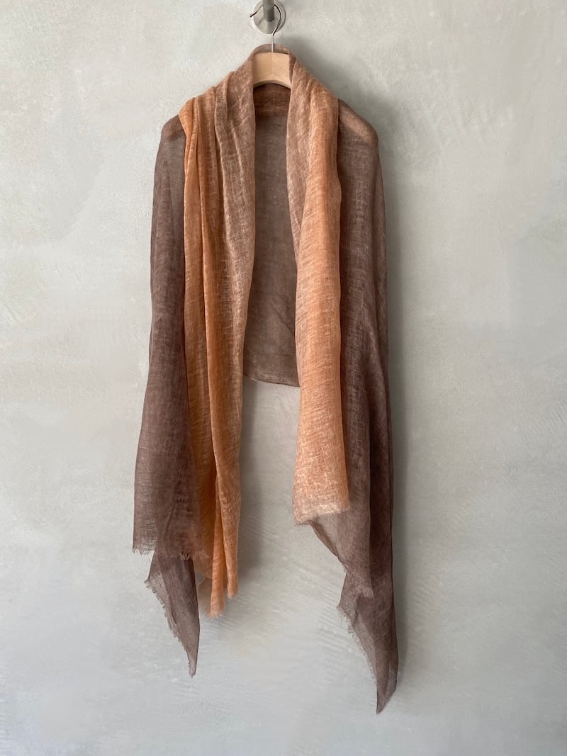 sciarpa sfumata cashmere leggero rosato oats&rice