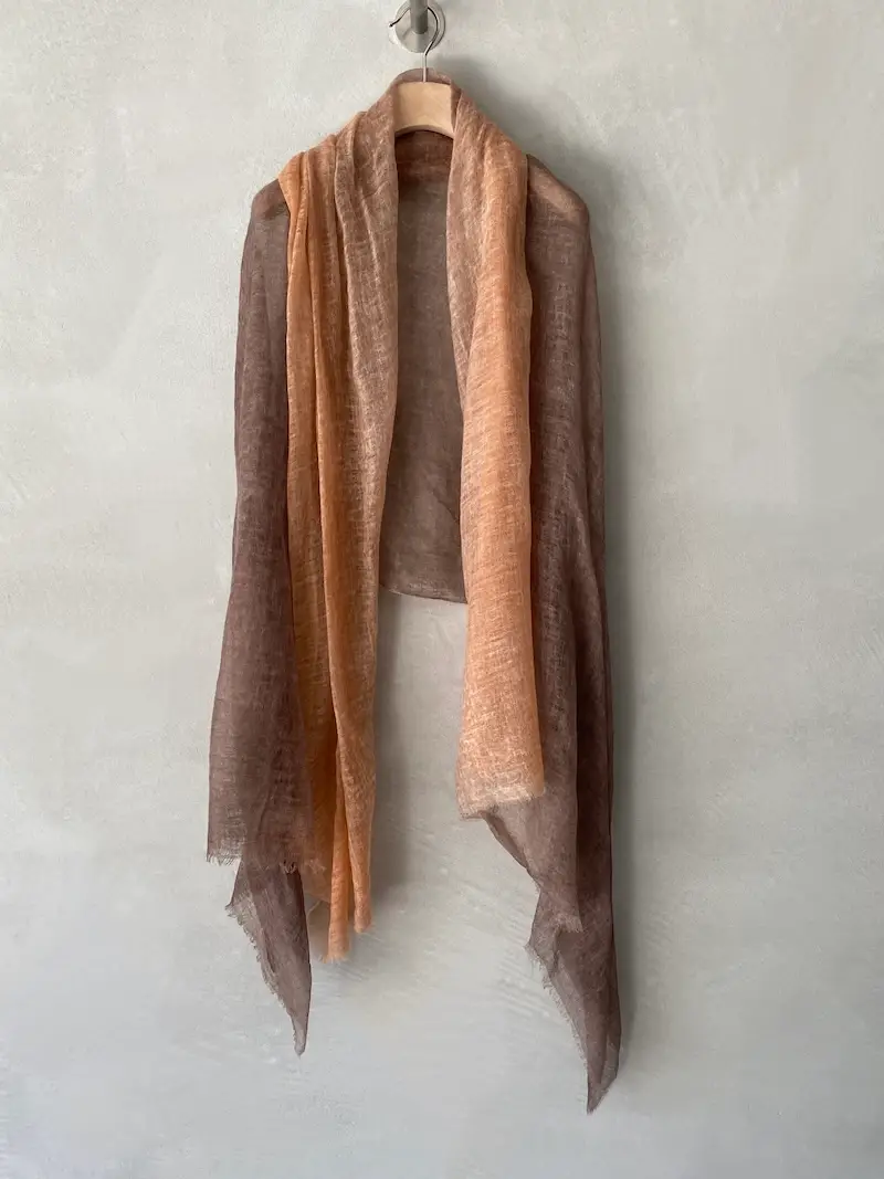 sciarpa sfumata cashmere leggero rosato oats&rice