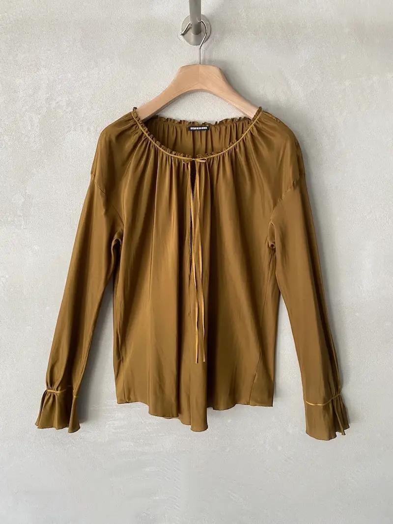 blusa camicia seta senape susanne bommer