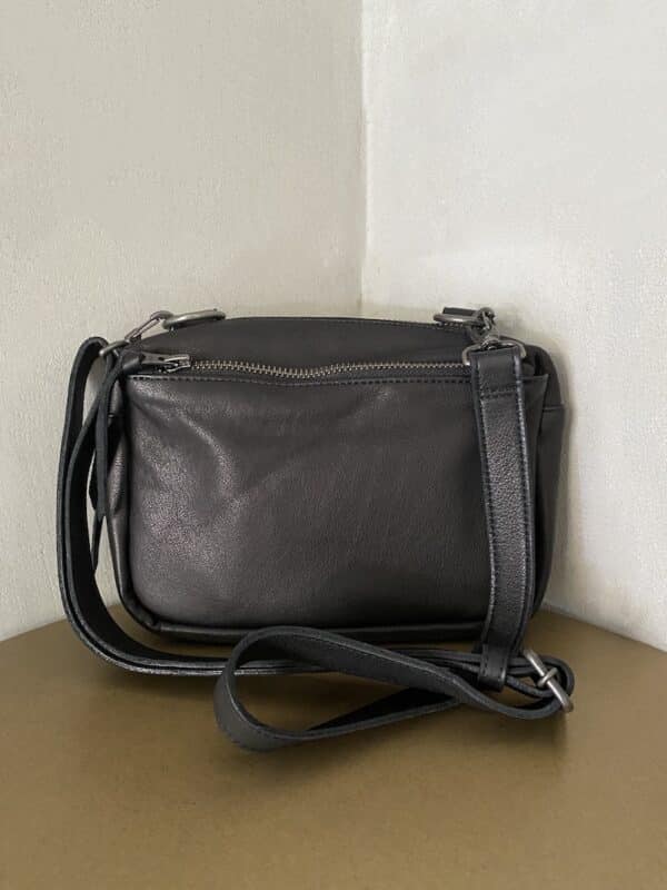 borsa piccola tracolla pelle nero christian peau