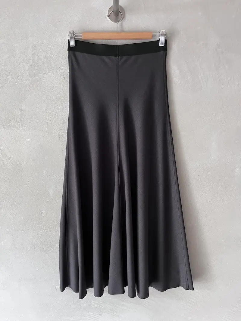 gonna lunga grisaglia grigio medio elasticizzata marina lari