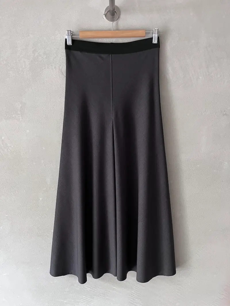 gonna lunga grisaglia grigio medio elasticizzata marina lari