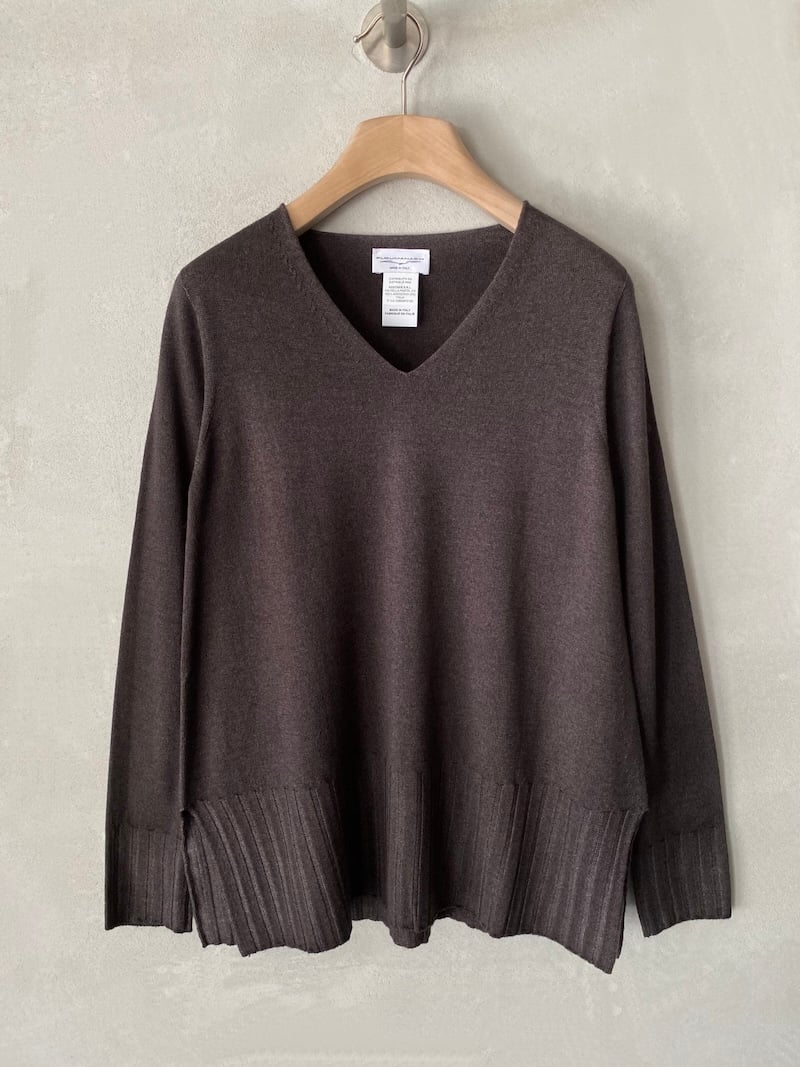 maglia lana merinos extrafine marrone ploumanac’h
