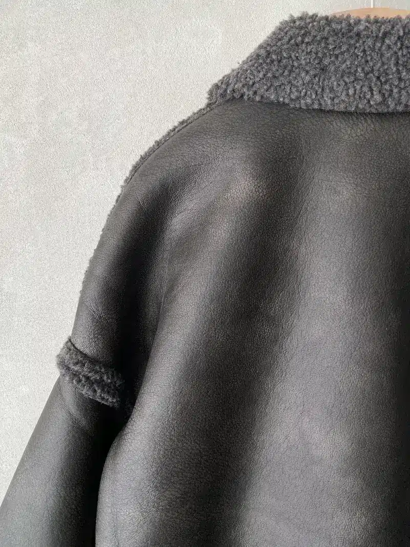 montone ecologico nero grigio oversize shaft