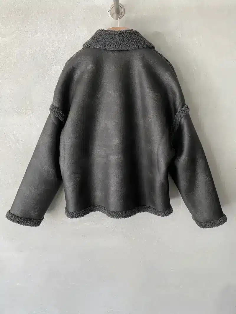 montone ecologico nero grigio oversize shaft