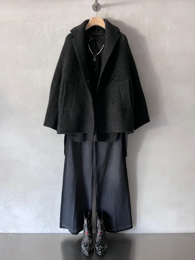 total black outfit boboutic jacket copia