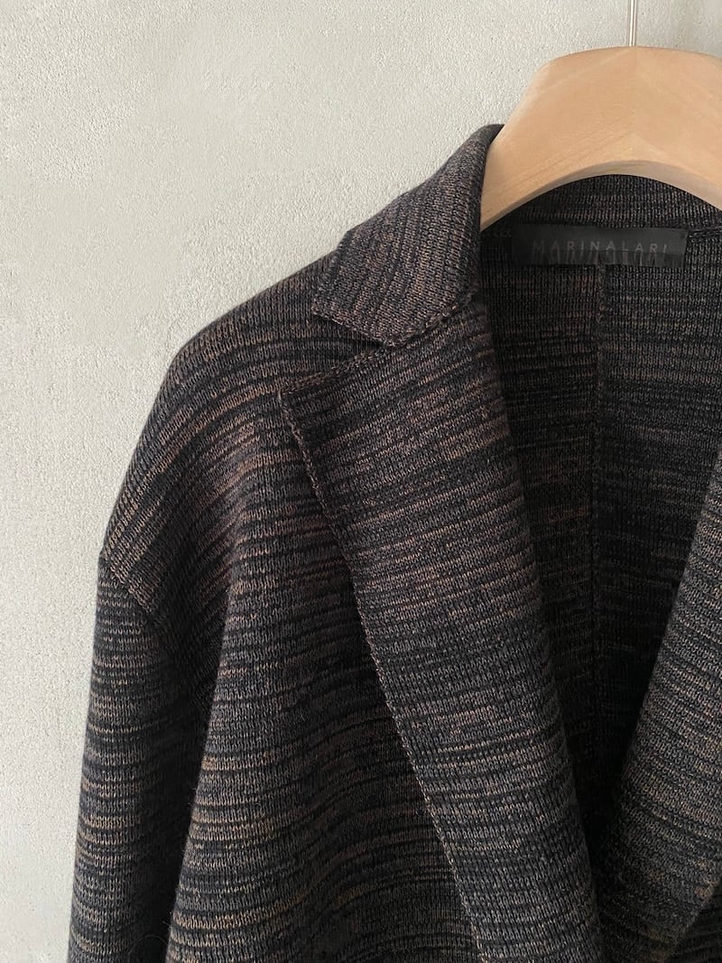 Saldi 92 Giacca oversize verde in lana e lino con tasche – Marina Lari