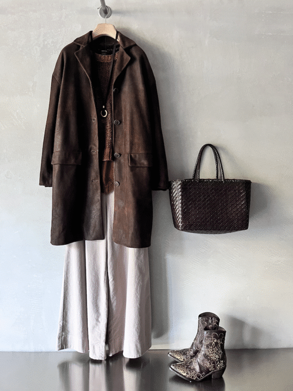cappotto in pelle marrone salvatore santoro