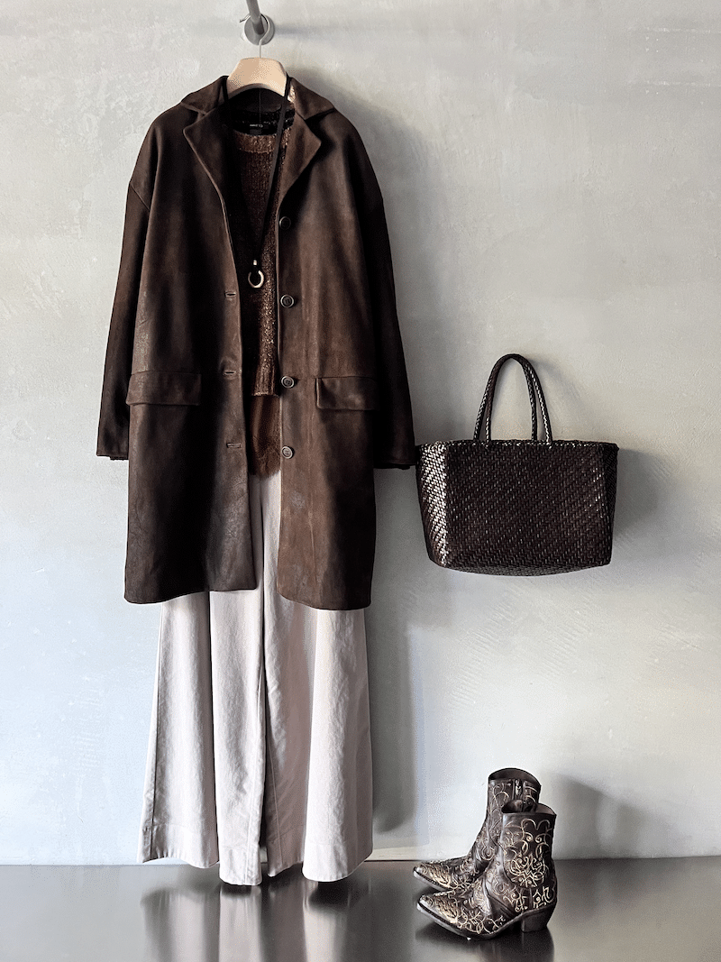 cappotto in pelle marrone salvatore santoro