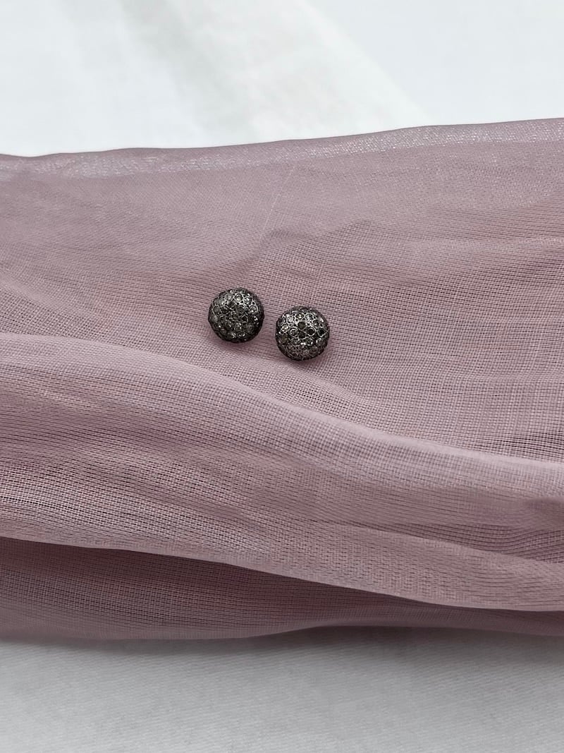 Orecchini a pasticca in argento sterling con 63 diamanti cognac Rosa Maria