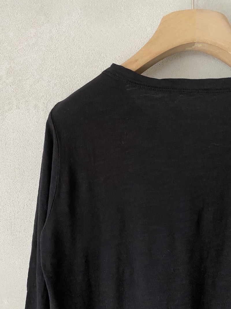 T-shirt Slim Nera Velvet in Cotone Tinto in Capo