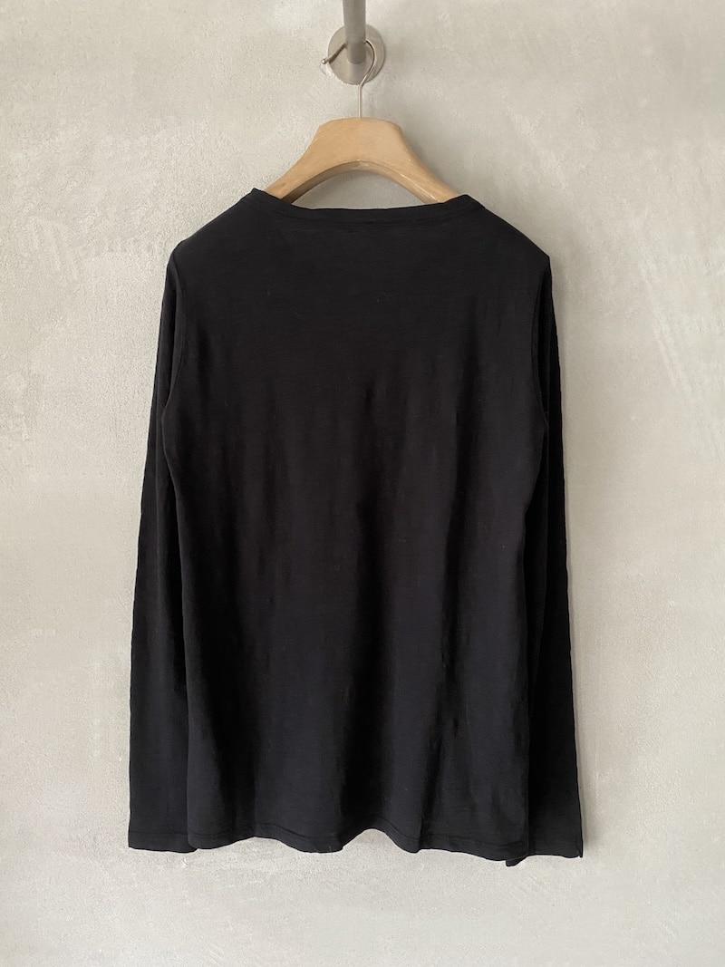 T-shirt Slim Nera Velvet in Cotone Tinto in Capo