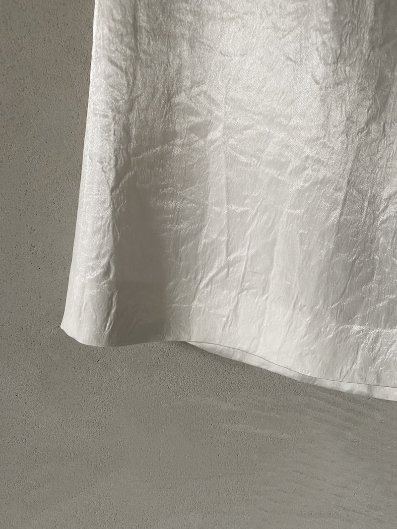 Pantaloni Bianchi a Gamba Larga in Acetato