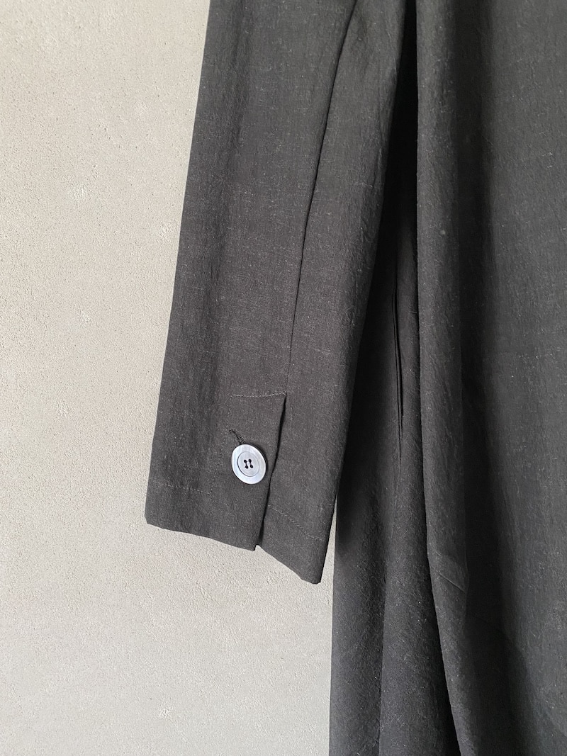 Spolverino Oversize Grigio Antracite Marina Lari in Cotone e Lino