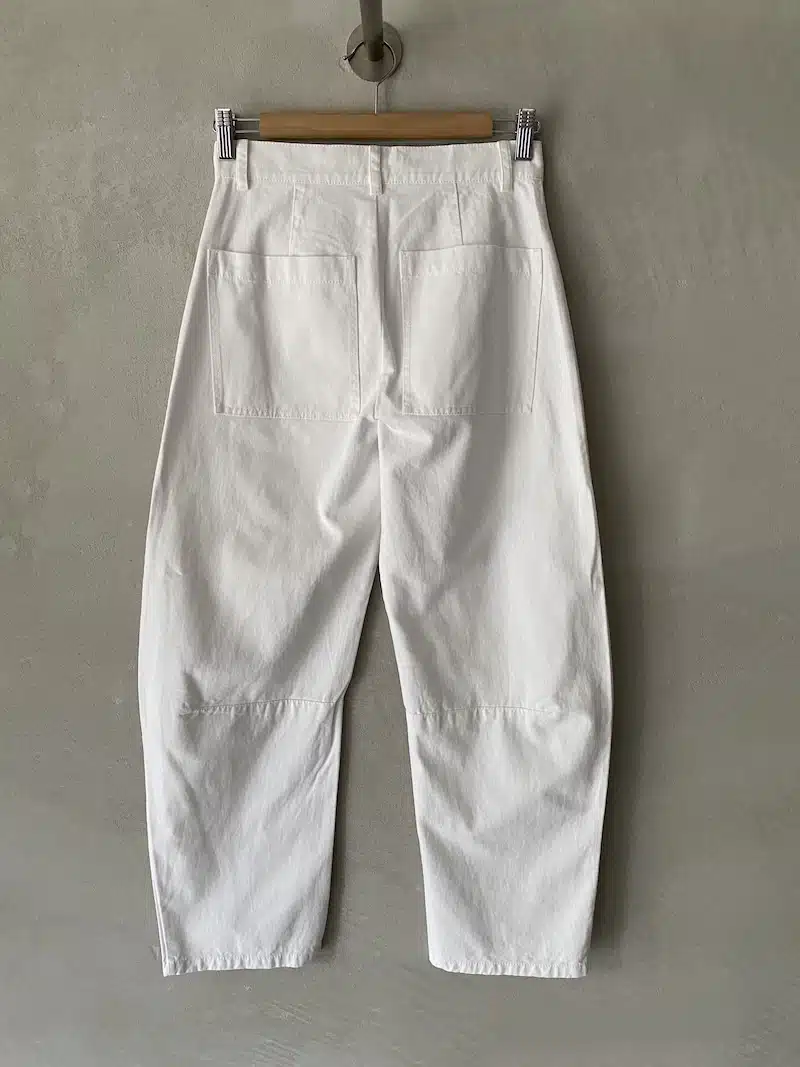 Pantaloni bianchi in cotone con gamba ampia Velvet 3