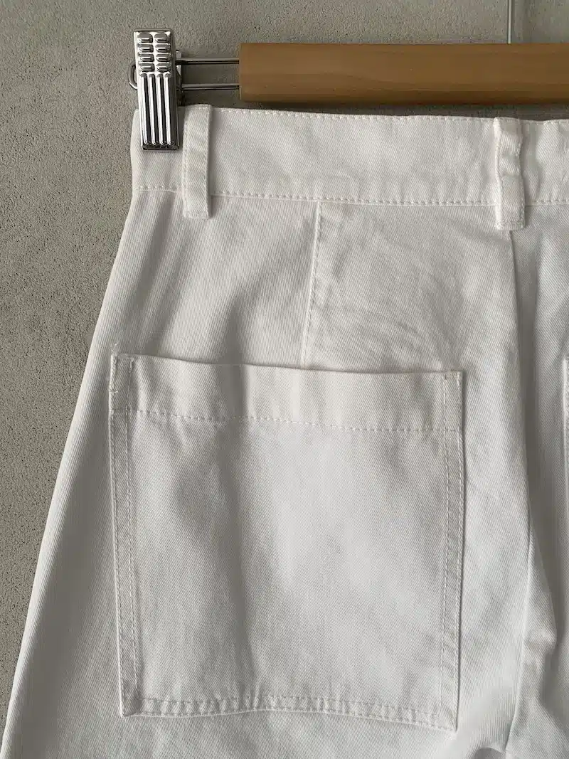 Pantaloni bianchi in cotone con gamba ampia Velvet 4