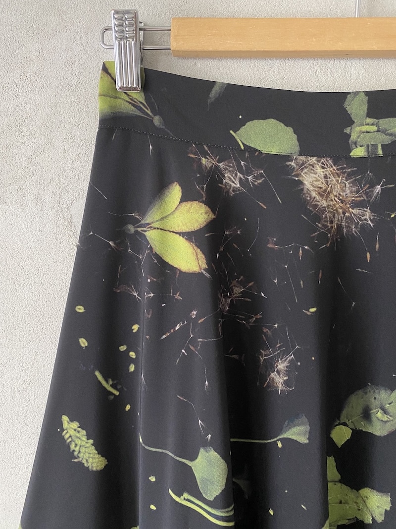 Gonna printed in seta con motivo botanico SERIE NUMERICA 2