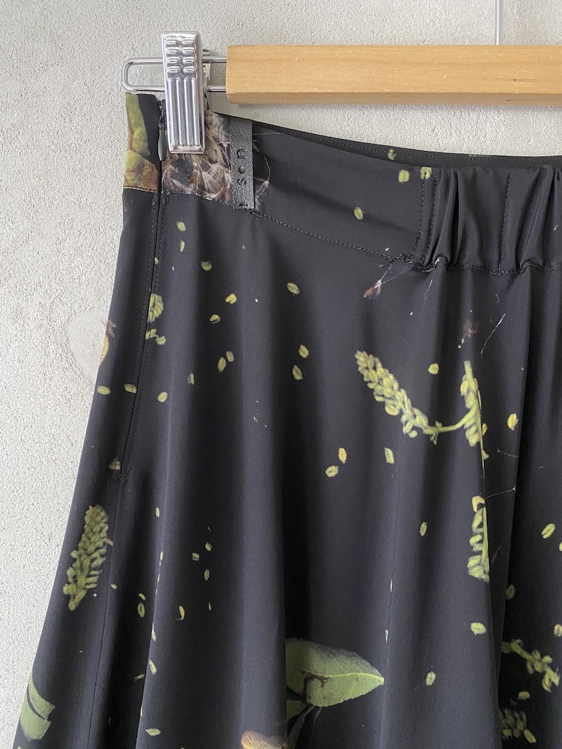 Gonna printed in seta con motivo botanico SERIE NUMERICA 4