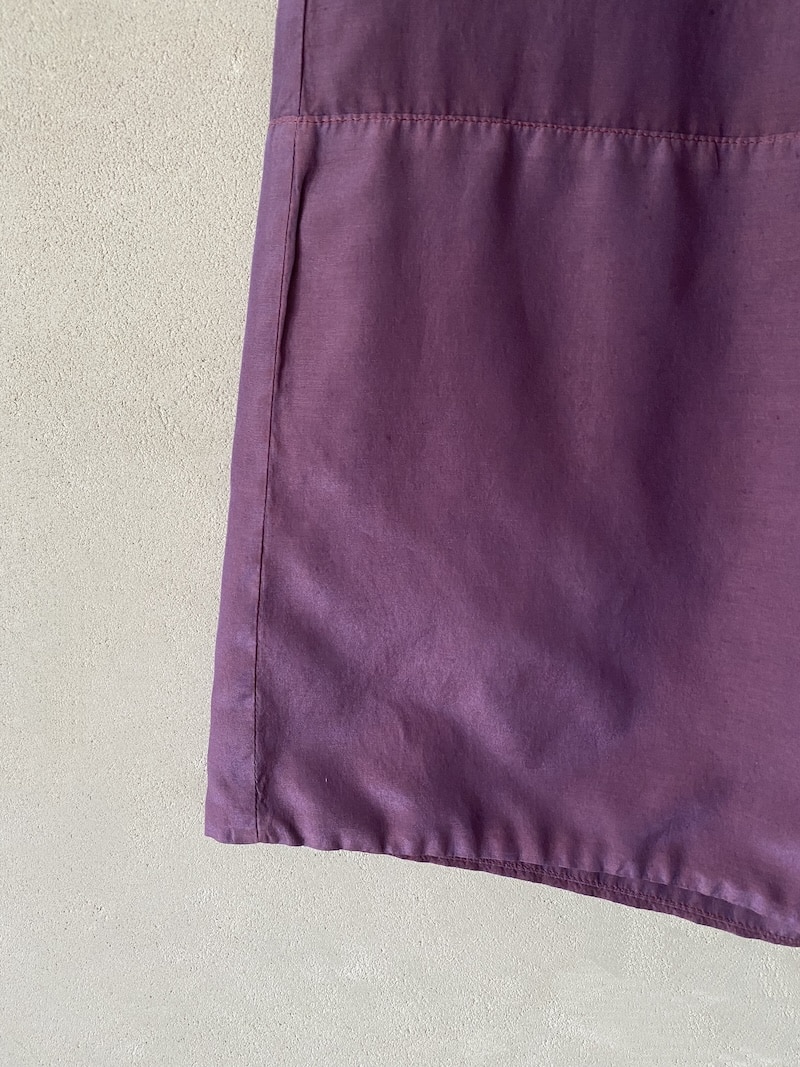 Wide-leg trousers in garment-dyed silk and cotton with an elasticated waist and purple drawstring – Barbara Tani