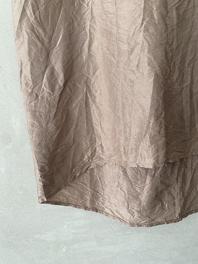 Top rosa in seta leggera senza maniche con effetto stropicciato Christian Peau