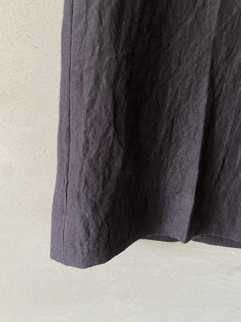 Marina Lari plum trousers with a slightly flared straight leg