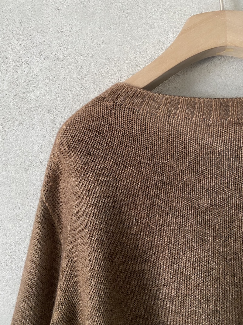 Maglia marrone in cashmere dipinto a mano – F Cashmere 15.31.13