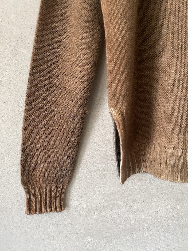 Maglia marrone in cashmere dipinto a mano – F Cashmere 15.31.13