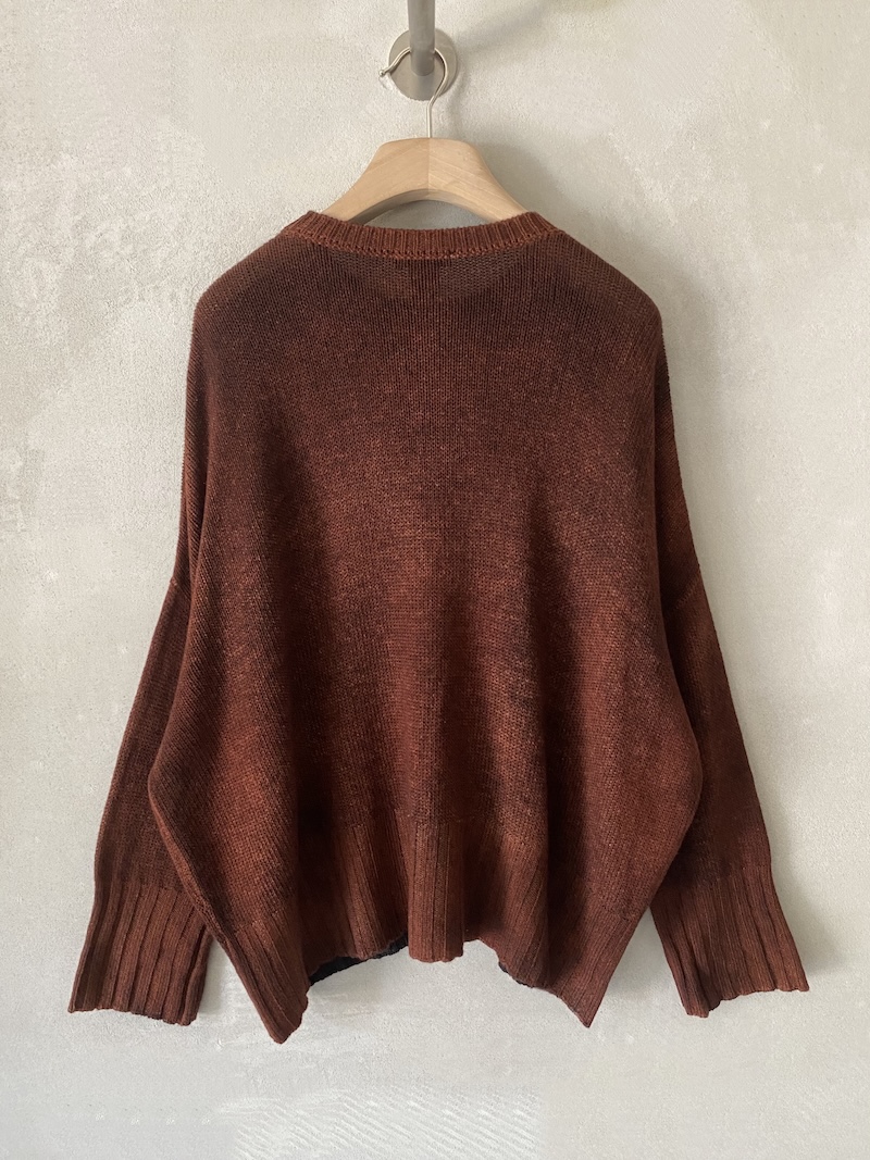Avant Toi Oversized Rust Cashmere Sweater