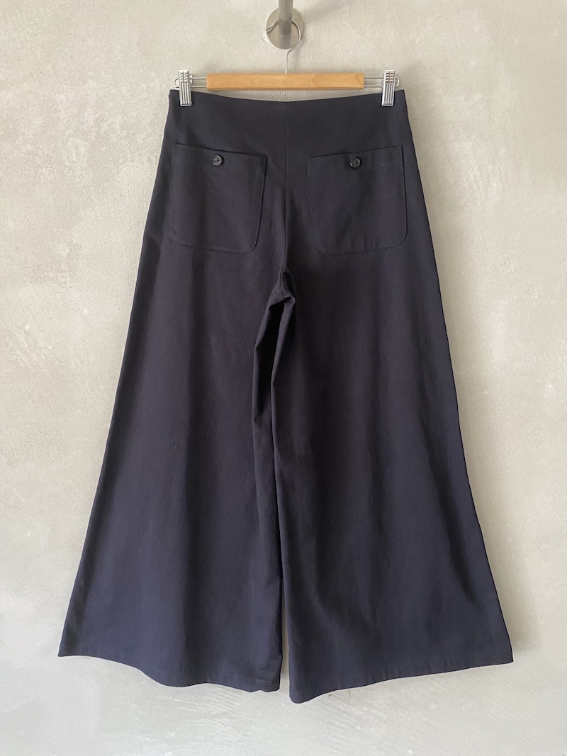 Marina Lari Heavy Cotton Navy Blue Trousers