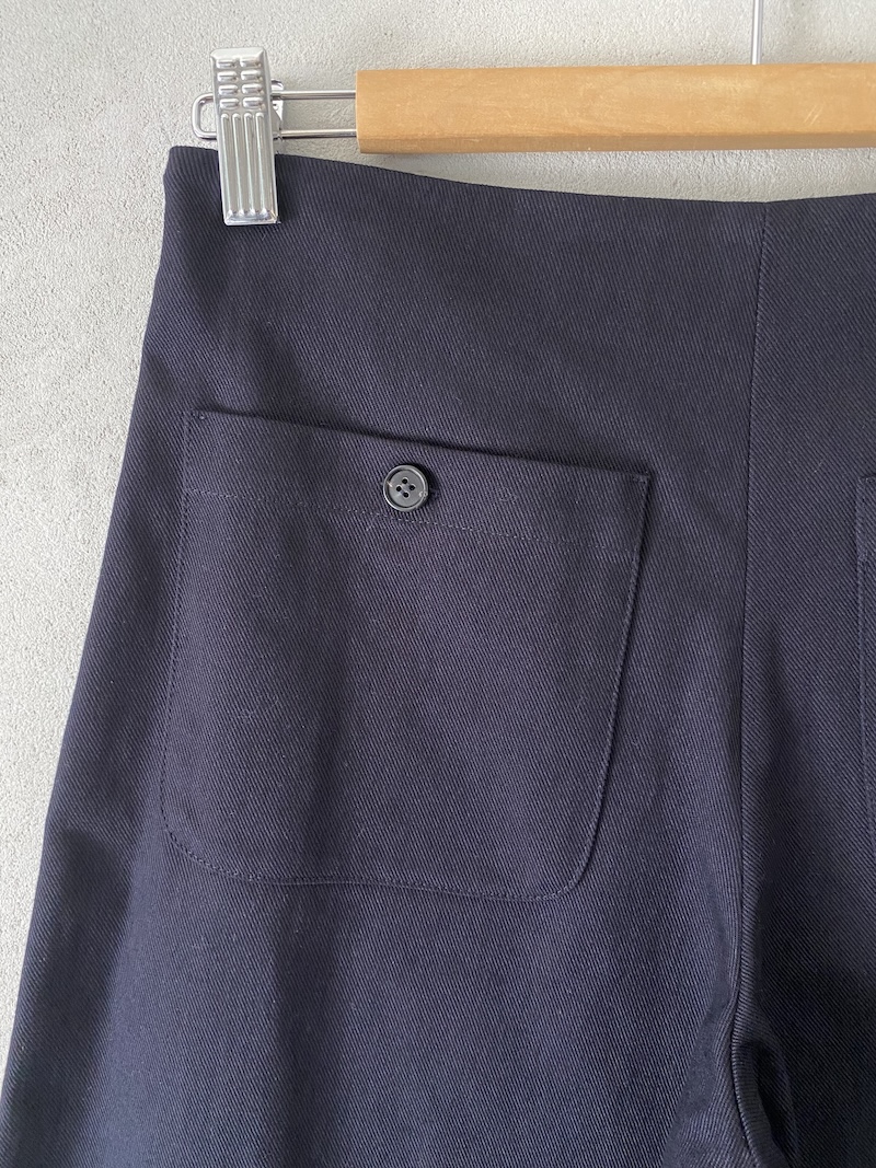 Marina Lari Heavy Cotton Navy Blue Trousers
