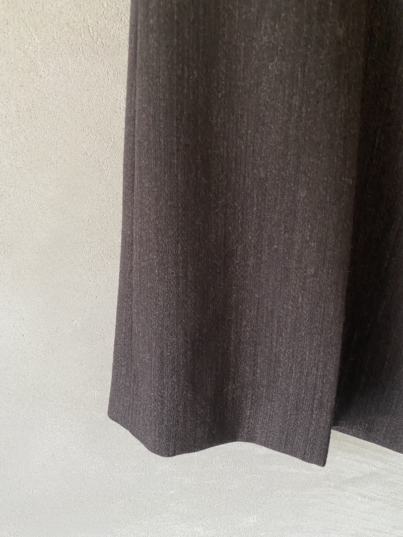 Marina Lari brown wool trousers with a flamed effect