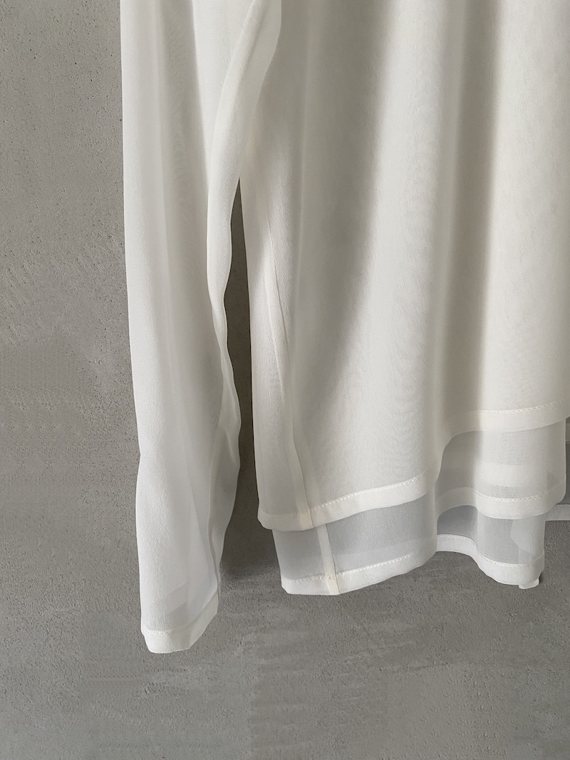blusa bianca in crepe de chine Marina Lari