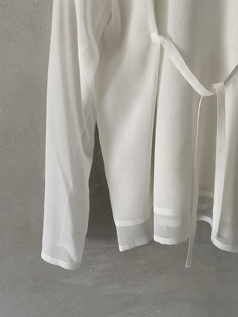 blusa bianca in crepe de chine Marina Lari