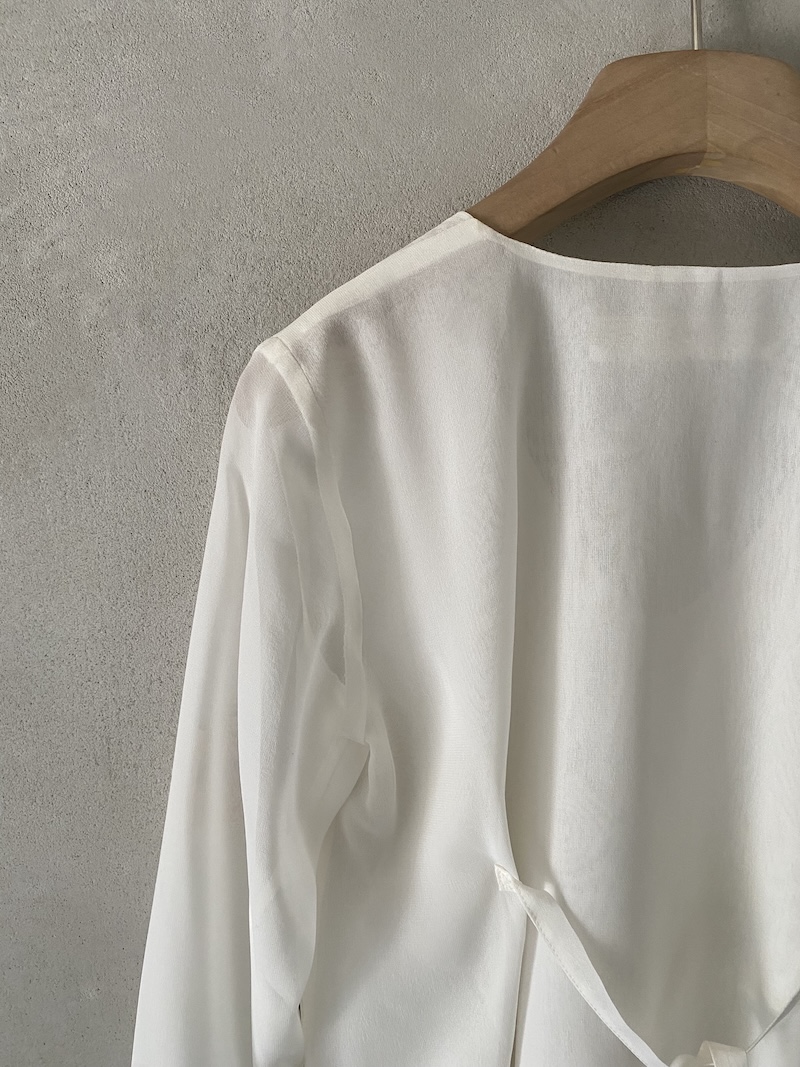 blusa bianca in crepe de chine Marina Lari