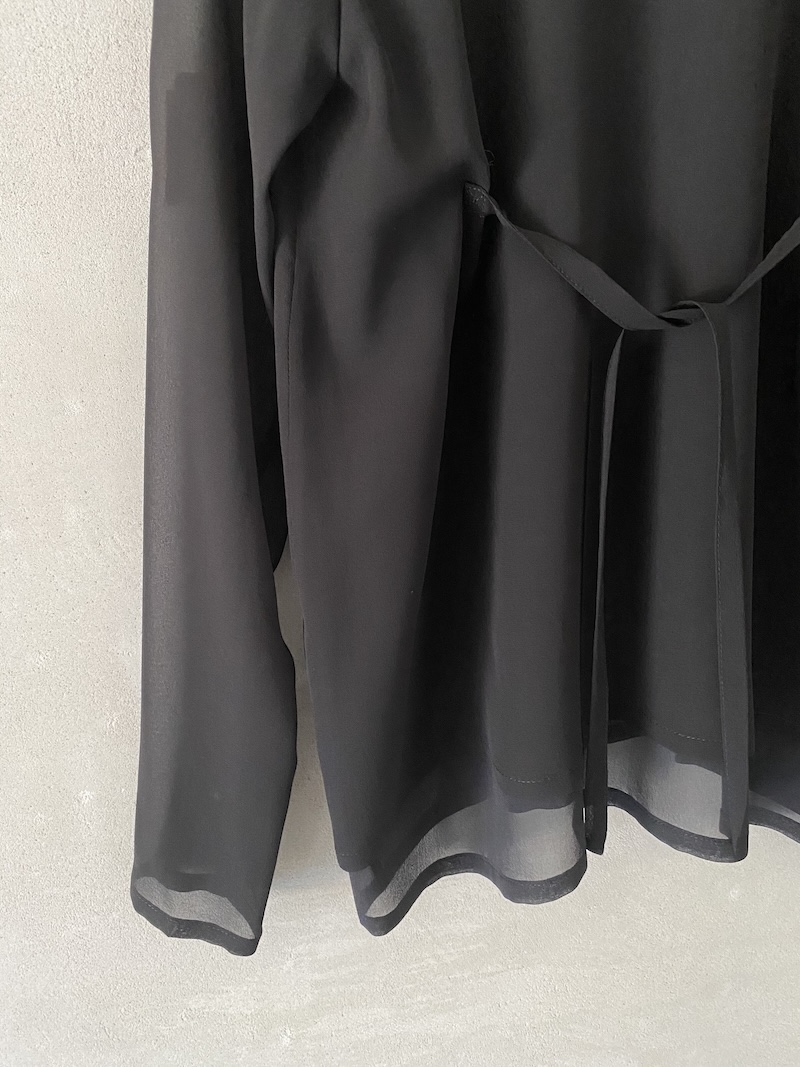 blusa nera in crepe de chine Marina Lari