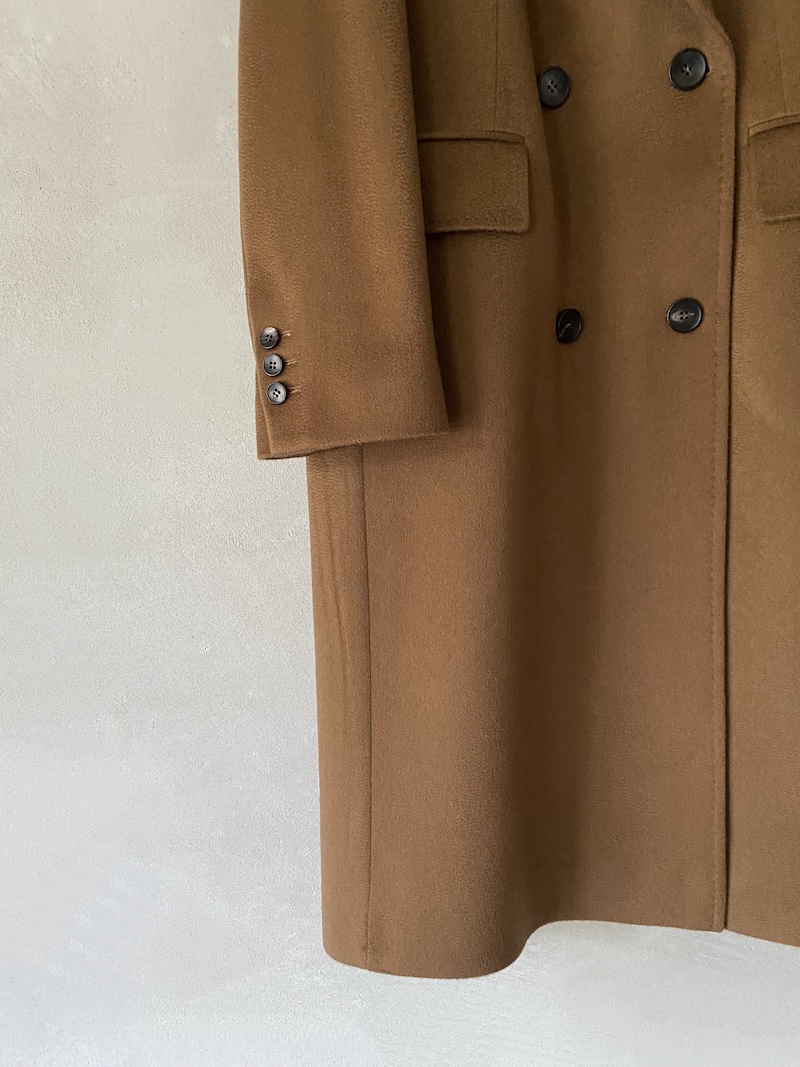 cappotto doppiopetto cammello in cashmere Marina Lari